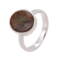 Anello in argento con Ammolite
