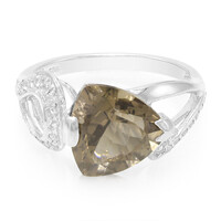 Anello in argento con Quarzo Fumè