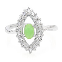 Anello in argento con Crisoprasio Imperiale