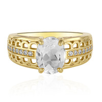 Anello in argento con Topazio Bianco