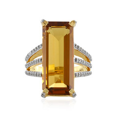 Anello in argento con Quarzo Champagne