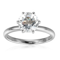 Anello in argento con Topazio Bianco