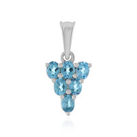 Ciondolo in argento con Topazio Blu Svizzero