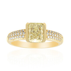 Anello in oro con Diamante Giallo SI2 (de Melo)