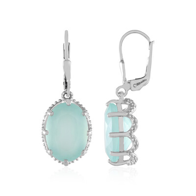 Orecchini in argento con Calcedonio Acqua