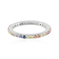 Anello in argento con Zaffiro Fancy
