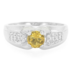 Anello da uomo in argento con Quarzo Champagne