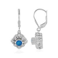Orecchini in argento con Opale Blu dell'Etiopia