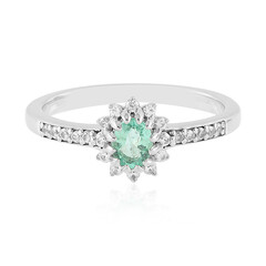 Anello in argento con Smeraldo Colombiano