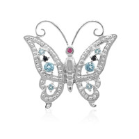 Ciondolo in argento con Topazio Blu Svizzero