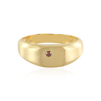 Anello in argento con Diamante Rosso I3