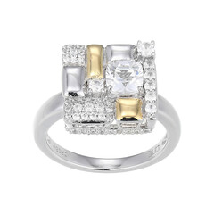 Anello in argento con Topazio Bianco (Adela Silber)