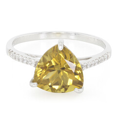 Anello in argento con Quarzo Champagne