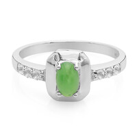 Anello in argento con Crisoprasio Imperiale