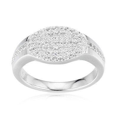 Anello in argento con Topazio Bianco