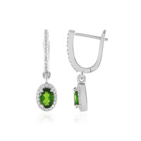 Orecchini in argento con Diopside Russo