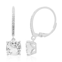 Orecchini in argento con Topazio Bianco