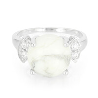 Anello in argento con Howlite
