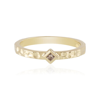 Anello in argento con Diamante Cioccolato I2