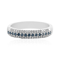 Anello in argento con Diamante Blu I3