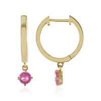 Orecchini in argento con Zaffiro Rosa del Madagascar