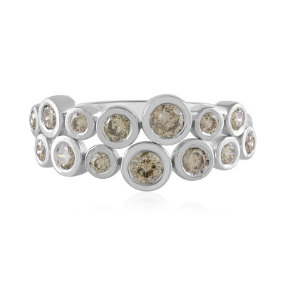 Anello in oro con Diamante Champagne VS1