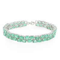 Bracciale in argento con Smeraldo Zambia
