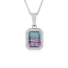 Collana in argento con Fluorite Bicolore