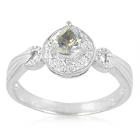 Anello in argento con Pietra di Luna Arcobaleno