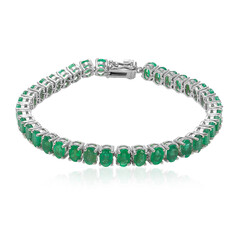 Bracciale in argento con Smeraldo Zambia