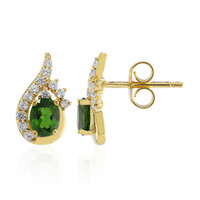 Orecchini in argento con Diopside Russo