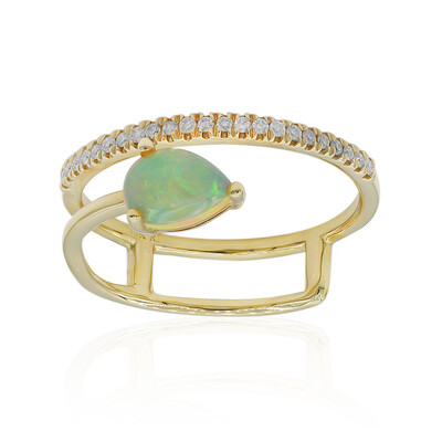 Anello in oro con Opale di Welo AAA