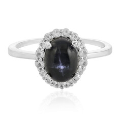 Anello in argento con Diopside Stellato d'India