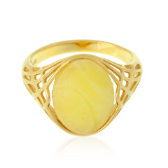 Anello in argento con Ambra Baltica