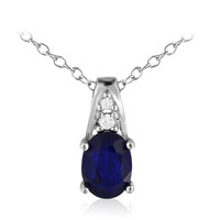 Collana in argento con Spinello Blu Royal