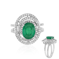 Anello in oro con Smeraldo Zambia
