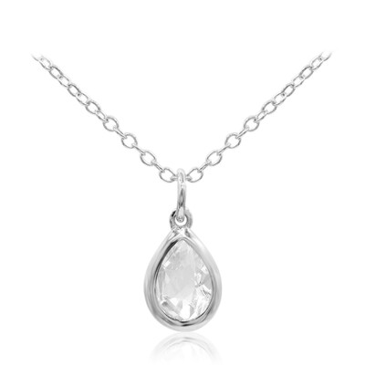 Collana in argento con Topazio Bianco