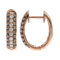 Orecchini in oro con Diamante Cioccolato SI2