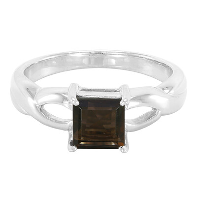 Anello in argento con Quarzo Fumè