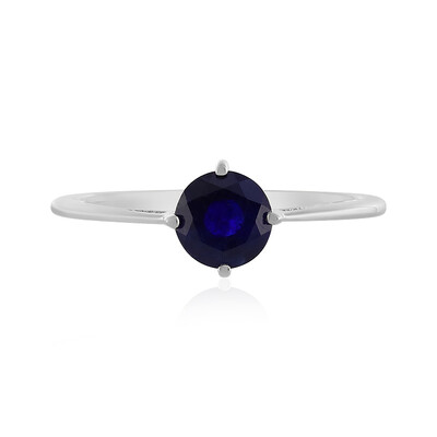 Anello in argento con Zaffiro Blu del Madagascar
