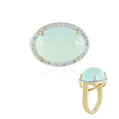 Anello in argento con Calcedonio Acqua