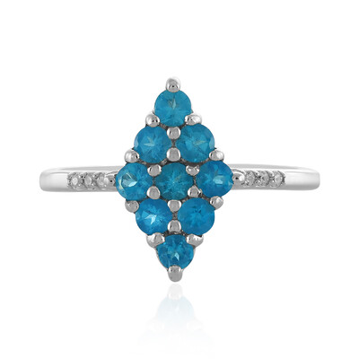 Anello in argento con Apatite Blu Neon