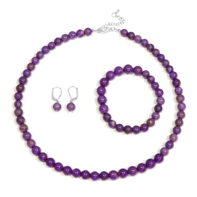 Parure in argento con Fosfosiderite