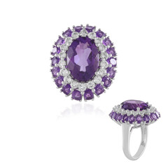 Anello in argento con Ametista Zambiana