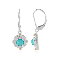 Orecchini in argento con Opale Blu dell'Etiopia (Granulieren)