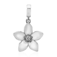 Charm in argento con Diamante SI1 (G)