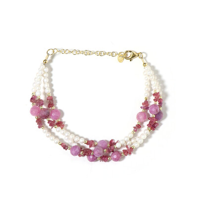 Bracciale in argento con Rubino Mozambico (Riya)