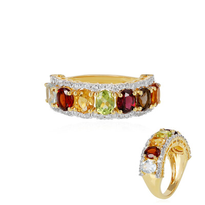 Anello in argento con Citrino Brandy