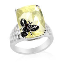 Anello in argento con Citrino Limone