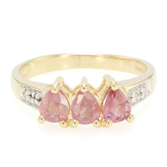 Anello in oro con Zaffiro Padparadscha (non riscaldato) (AMAYANI)